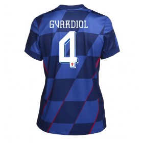 Damen Fußballbekleidung Kroatien Josko Gvardiol #4 Auswärtstrikot EM 2024 Kurzarm